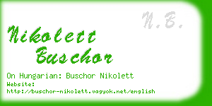 nikolett buschor business card